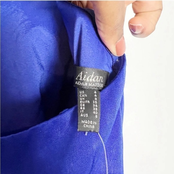 Aidan Mattox One-Shoulder Satin Gown - Picture 8 of 11